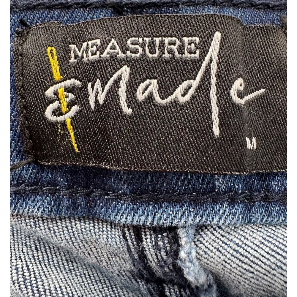 MEASURE MADE Straight Leg Jeans Mid-Rise Blue Stretch Denim Women's Size 36x25 - Picture 3 of 10